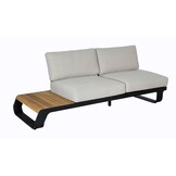 Palm Springs/Mida hoek loungeset 5 personen | aluminium + hardhout | met vuurtafel | 4-delig - 267x267cm