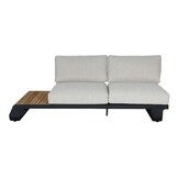 Palm Springs/Mida hoek loungeset 5 personen | aluminium + hardhout | met vuurtafel | 4-delig - 267x267cm