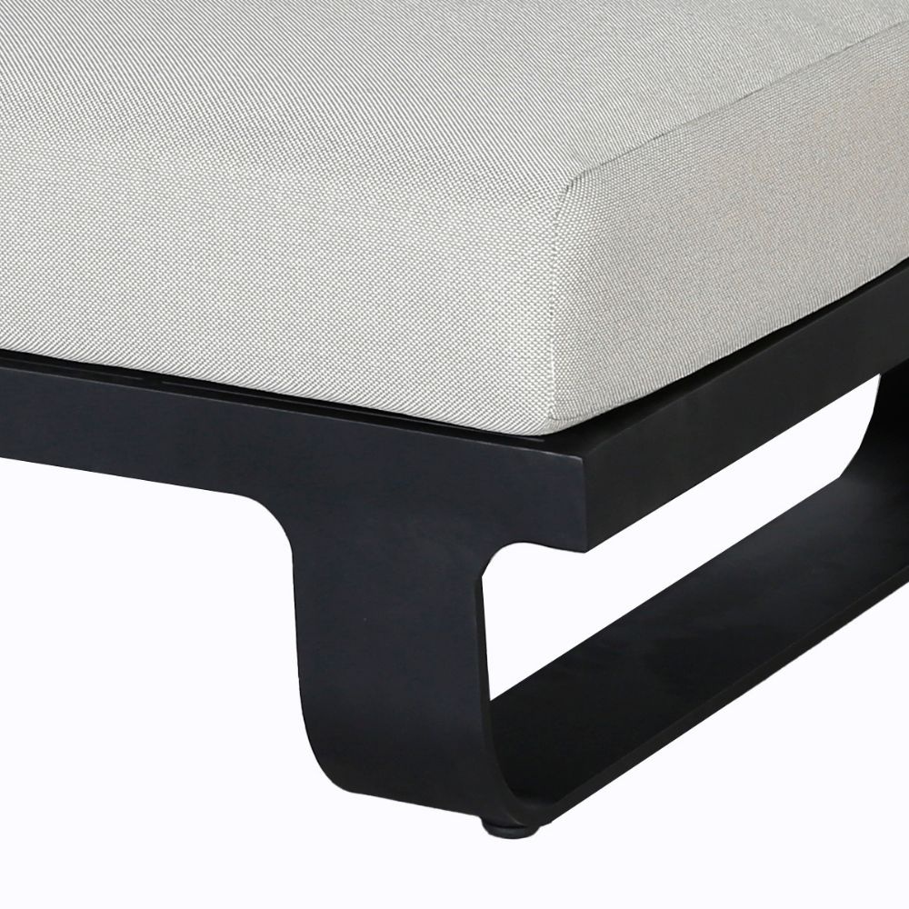 Palm Springs/Mida hoek loungeset 5 personen | aluminium + hardhout | met vuurtafel | 4-delig - 267x267cm