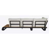 Palm Springs/Cube hoek loungeset 5 personen | aluminium + hardhout | met vuurtafel | 4-delig - 267x267cm