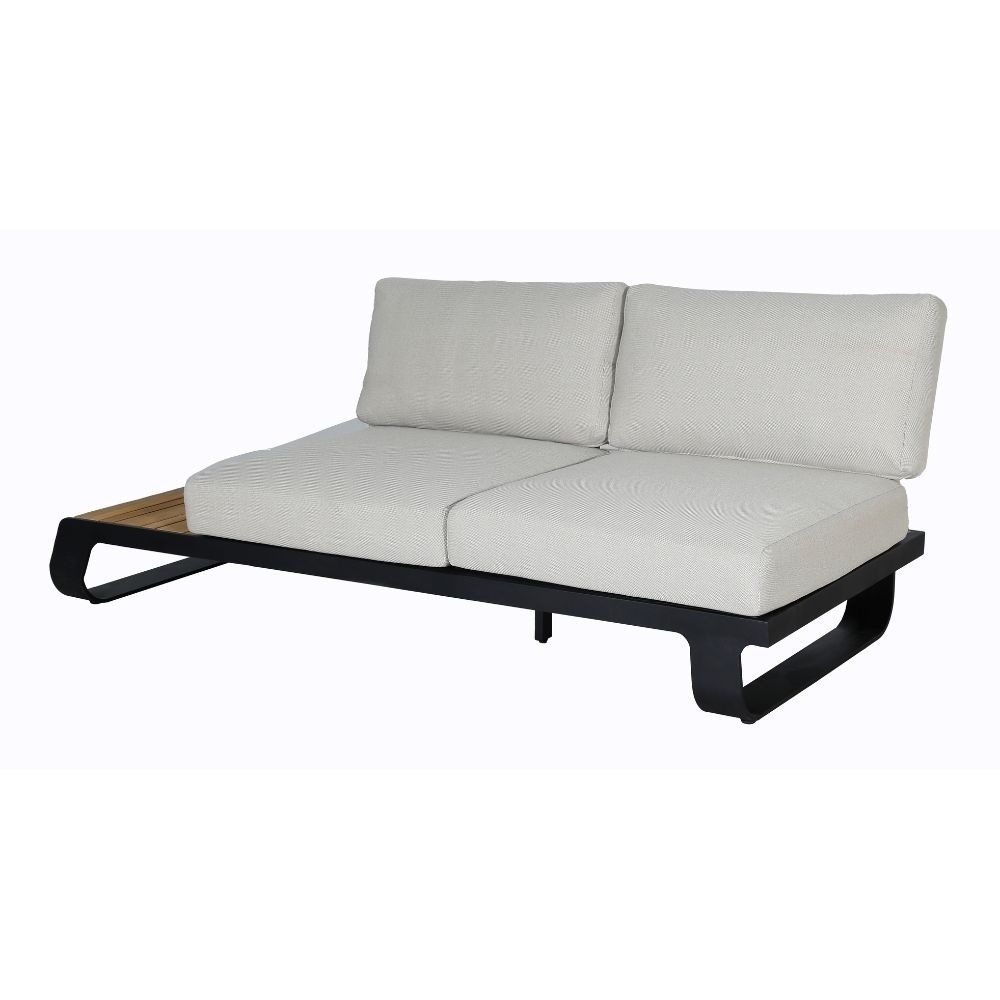 Palm Springs/Cube hoek loungeset 5 personen | aluminium + hardhout | met vuurtafel | 4-delig - 267x267cm