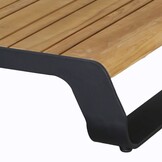 Palm Springs/Cube hoek loungeset 5 personen | aluminium + hardhout | met vuurtafel | 4-delig - 267x267cm