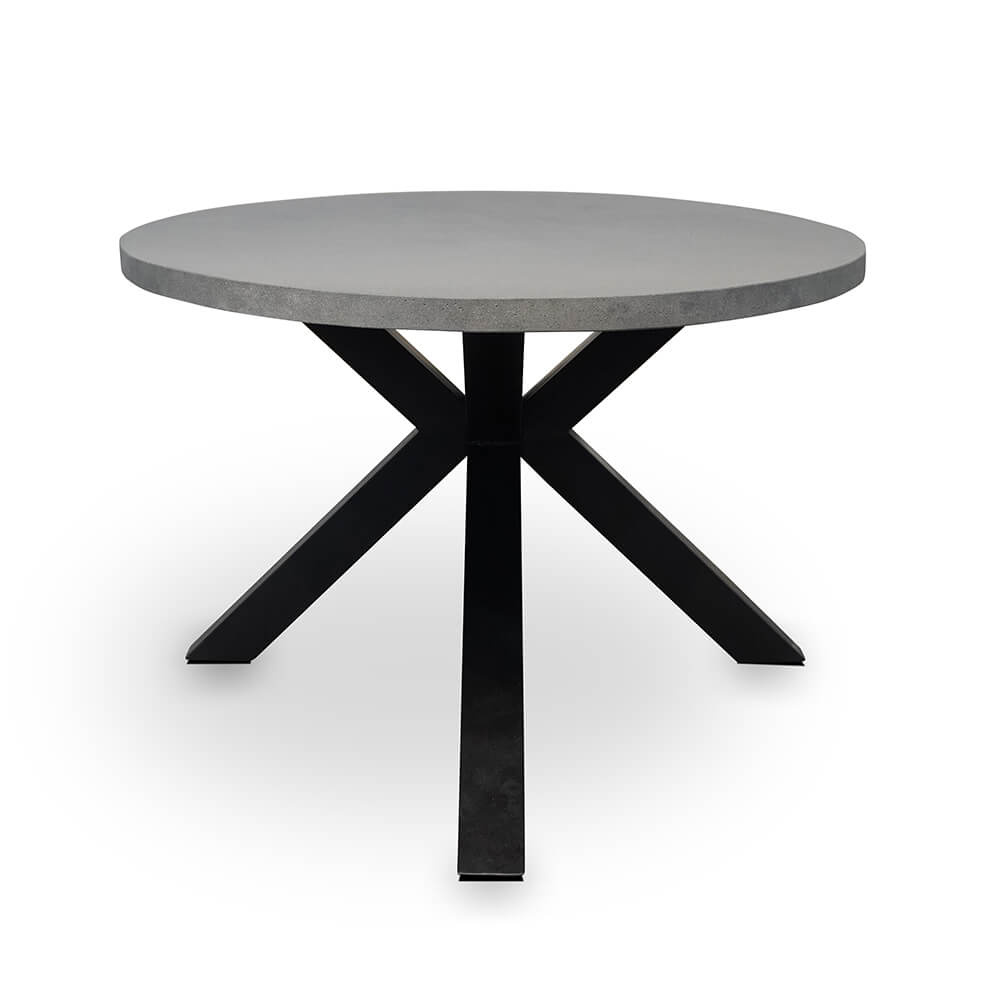 Stockholm/Kos antraciet dining tuinset 7-delig | betonlook + touw | 240cm
