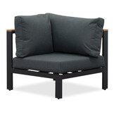 Nebraska hoek loungeset 5 personen | aluminium + polywood | antraciet | 4-delig - 240x240cm