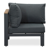 Nebraska hoek loungeset 5 personen | aluminium + polywood | antraciet | 4-delig - 240x240cm