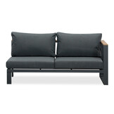 Nebraska hoek loungeset 5 personen | aluminium + polywood | antraciet | 4-delig - 240x240cm