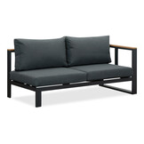 Nebraska hoek loungeset 5 personen | aluminium + polywood | antraciet | 4-delig - 240x240cm