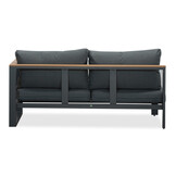 Nebraska hoek loungeset 5 personen | aluminium + polywood | antraciet | 4-delig - 240x240cm