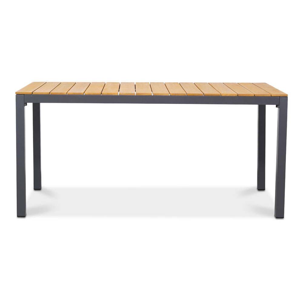 Delta/Seville zwart dining tuinset 5-delig | teakhout + touw | 160cm