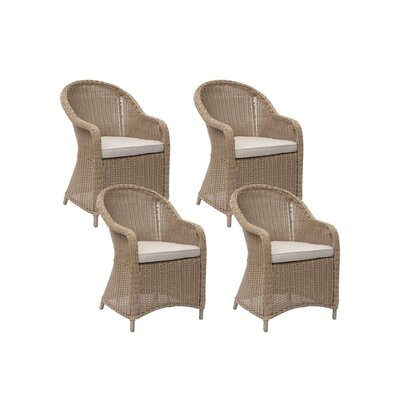 Toulouse dining tuinstoel set van 4 | wicker | Royal Sand