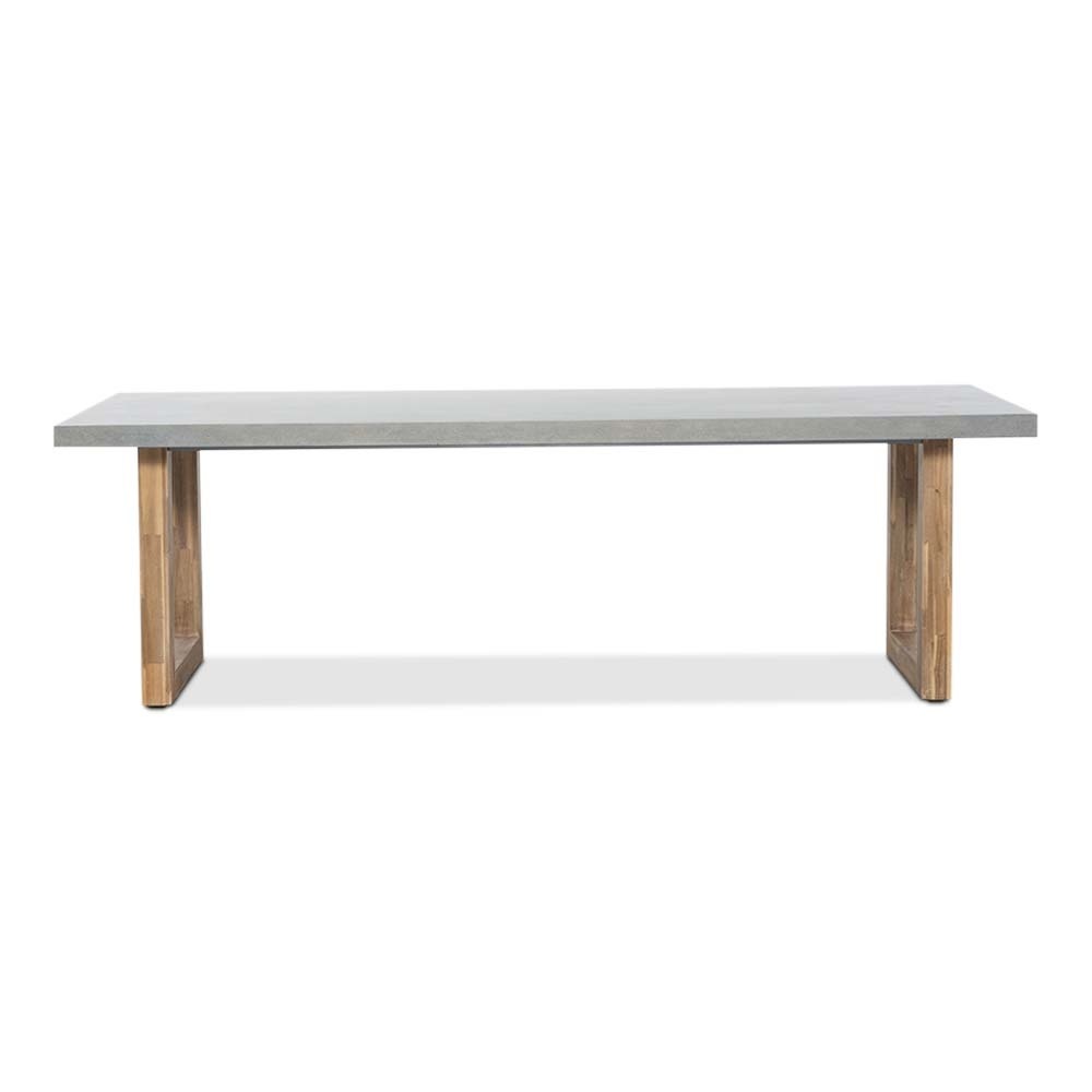 Laussane/Lucca dining tuinset 7-delig | betoonlook + wicker | 250cm