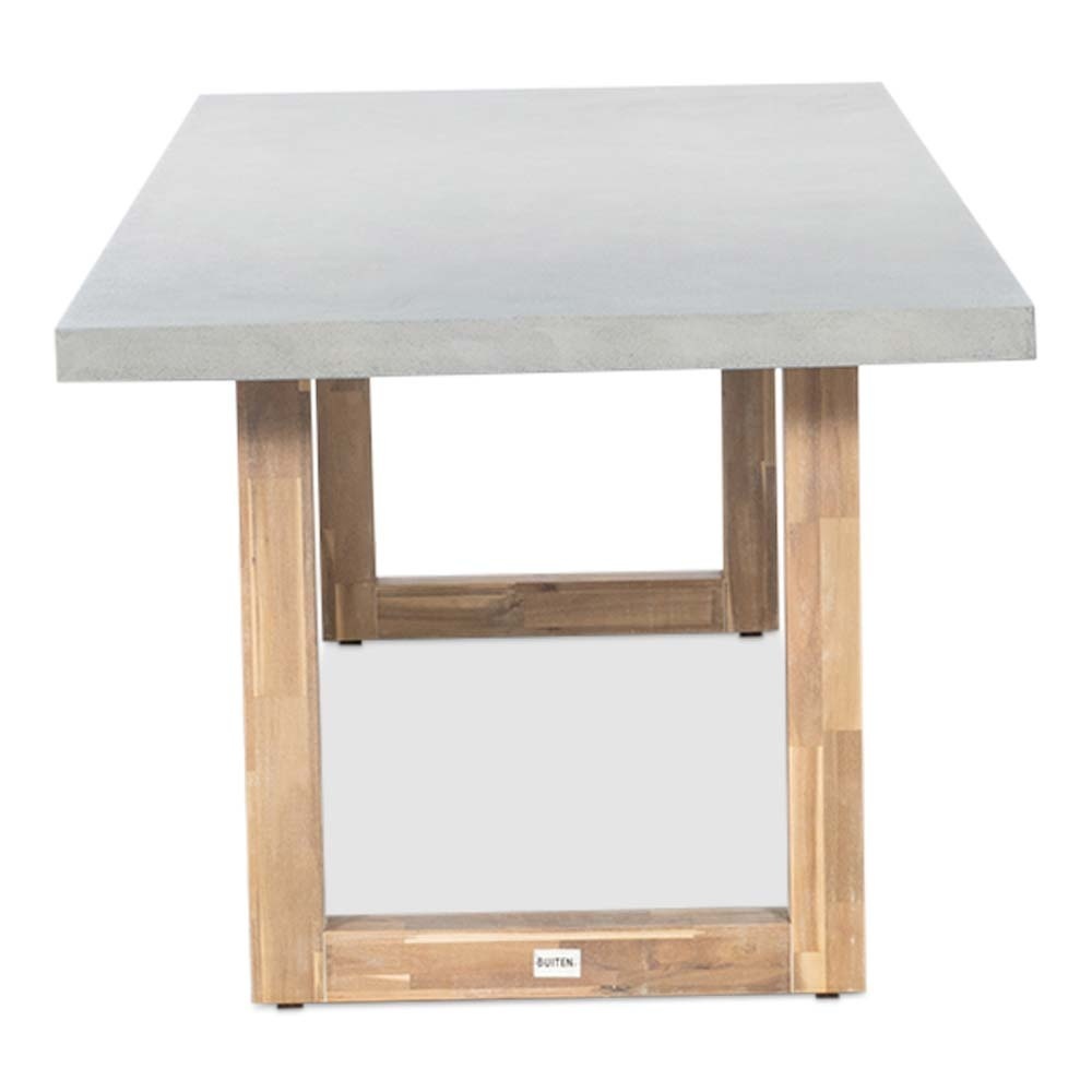 Laussane/Napels dining tuinset 7-delig | hardhout + wicker | 250cm