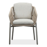 Lausanne/Rico zand dining tuinset | 6 personen | betonlook + aluminium | 250cm