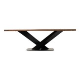 Taranto/Carlos antraciet dining tuinset | 6 personen | teakhout + wicker | 240cm