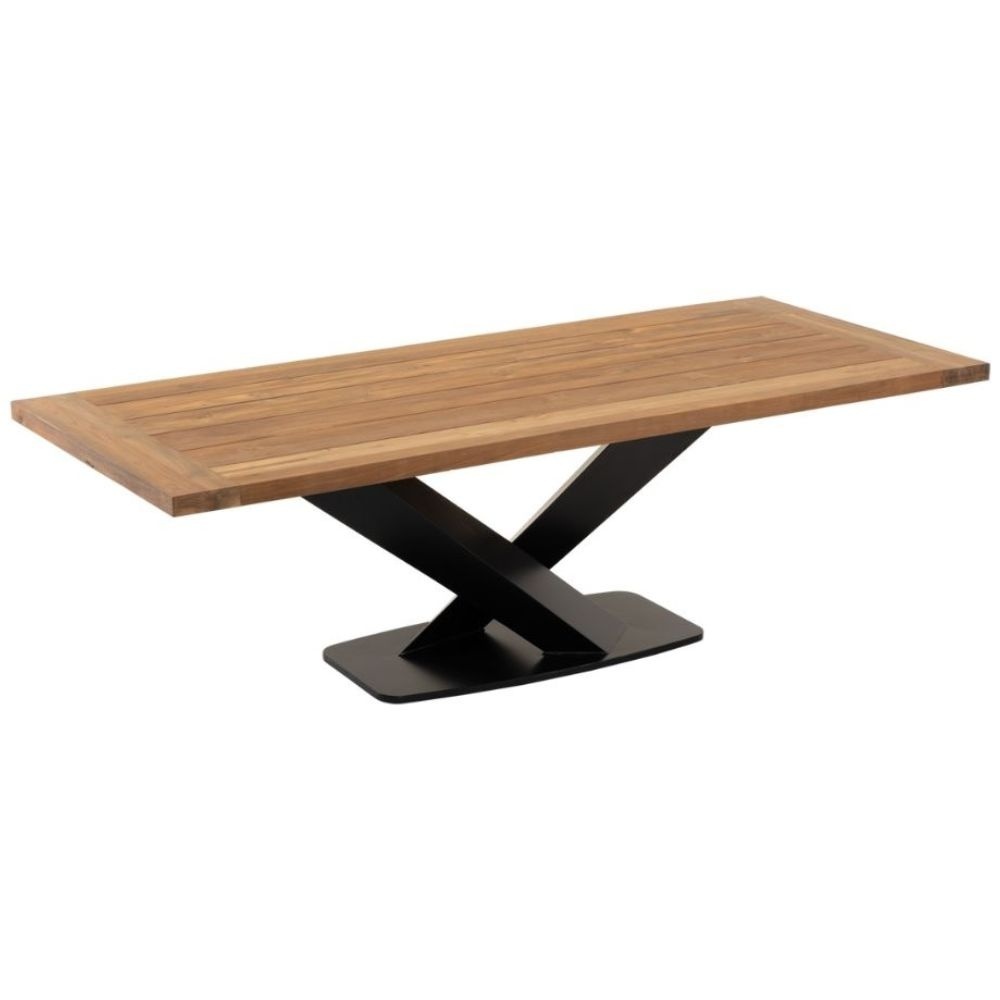 Taranto/Carlos taupe dining tuinset 7-delig | teakhout + wicker | 240cm