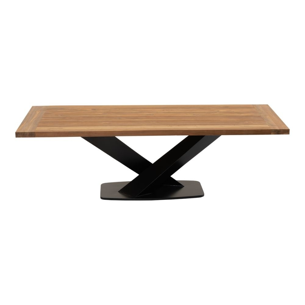 Taranto/Carlos taupe dining tuinset 7-delig | teakhout + wicker | 240cm