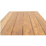 Taranto/Portofino zwart dining tuinset | 6 personen | teakhout + touw | 240cm