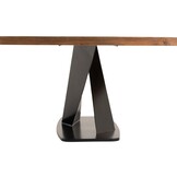 Taranto/Portofino zwart dining tuinset | 6 personen | teakhout + touw | 240cm