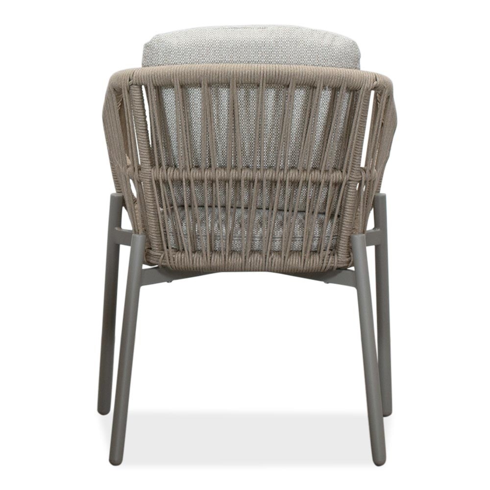 Velora/Rico zand dining tuinset | 4 personen | travertin + aluminium | 200cm