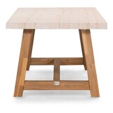 Velora/Rico zand dining tuinset | 4 personen | travertin + aluminium | 200cm