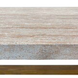 Velora/Rico zand dining tuinset | 4 personen | travertin + aluminium | 200cm