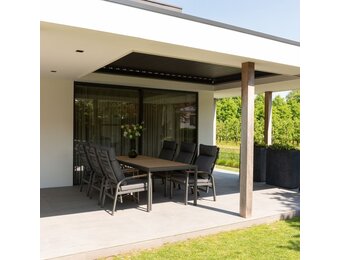 Annecy antraciet dining tuinset | 6 personen | teakhout + aluminium | 227cm