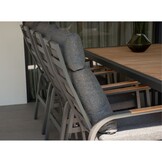 Annecy antraciet dining tuinset | 6 personen | teakhout + aluminium | 227cm