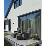 Glasgow lounge balkonset - verstelbaar 2 personen | wicker + aluminium | Ash Grey | 5-delig