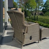 Glasgow lounge balkonset - verstelbaar 2 personen | wicker + aluminium | Ash Grey | 4-delig