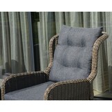 Glasgow lounge balkonset - verstelbaar 2 personen | wicker + aluminium | Ash Grey | 4-delig