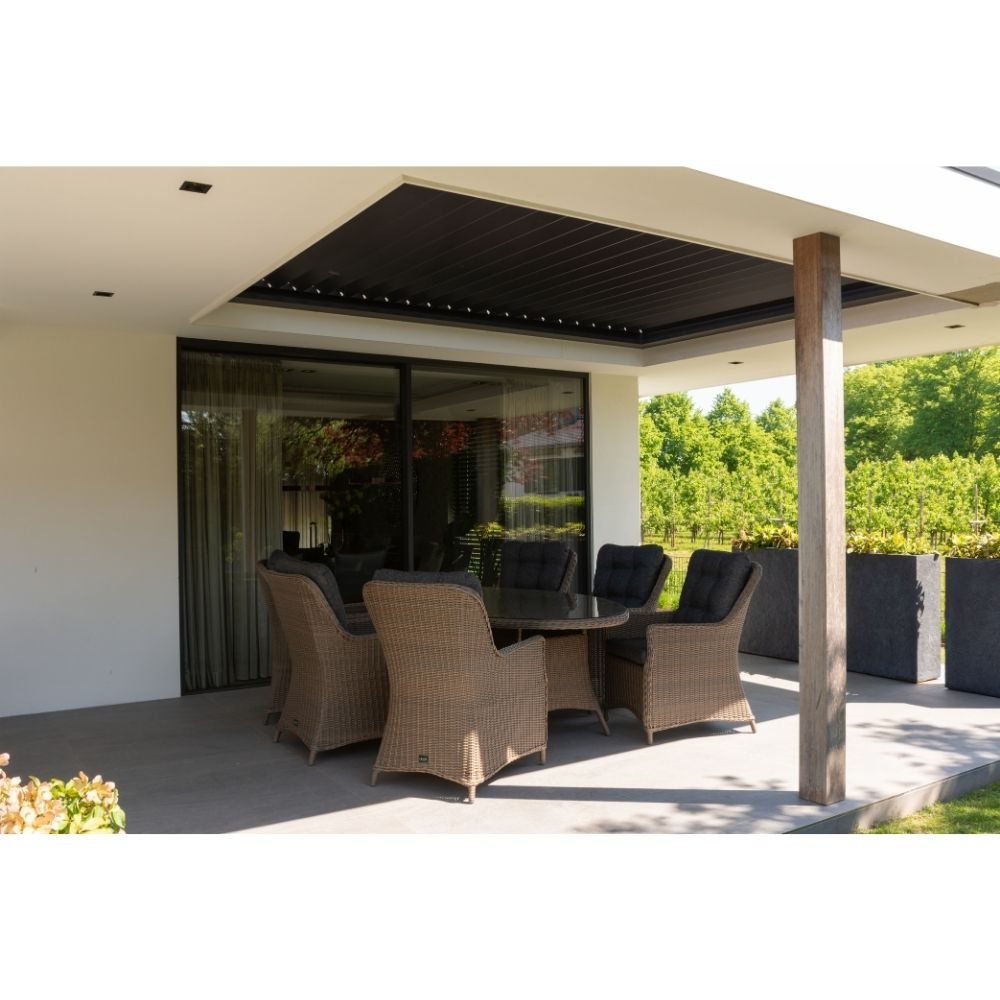 Madrid dining tuintafel 6 personen | wicker | Ash Grey | 200cm ovaal