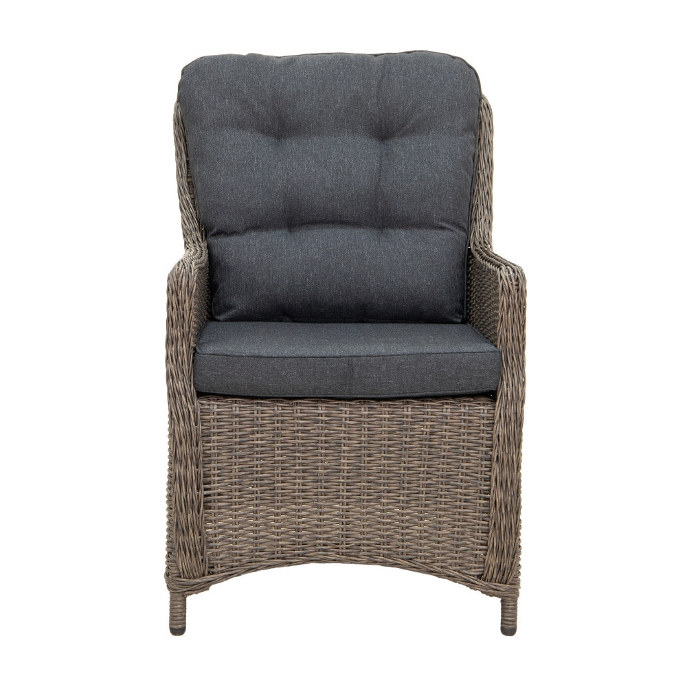 Riga/Madrid Ash Grey dining tuinset | 6 personen | teakhout + wicker | 250cm