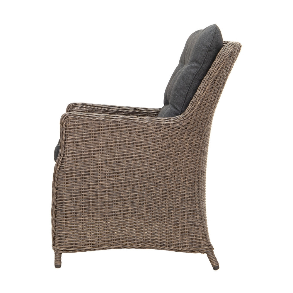 Riga/Madrid Ash Grey dining tuinset | 6 personen | teakhout + wicker | 250cm