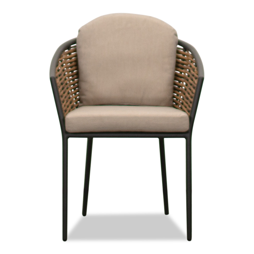 Nancy/Lucca dining tuinset 5-delig | betonlook + wicker | 135cm rond