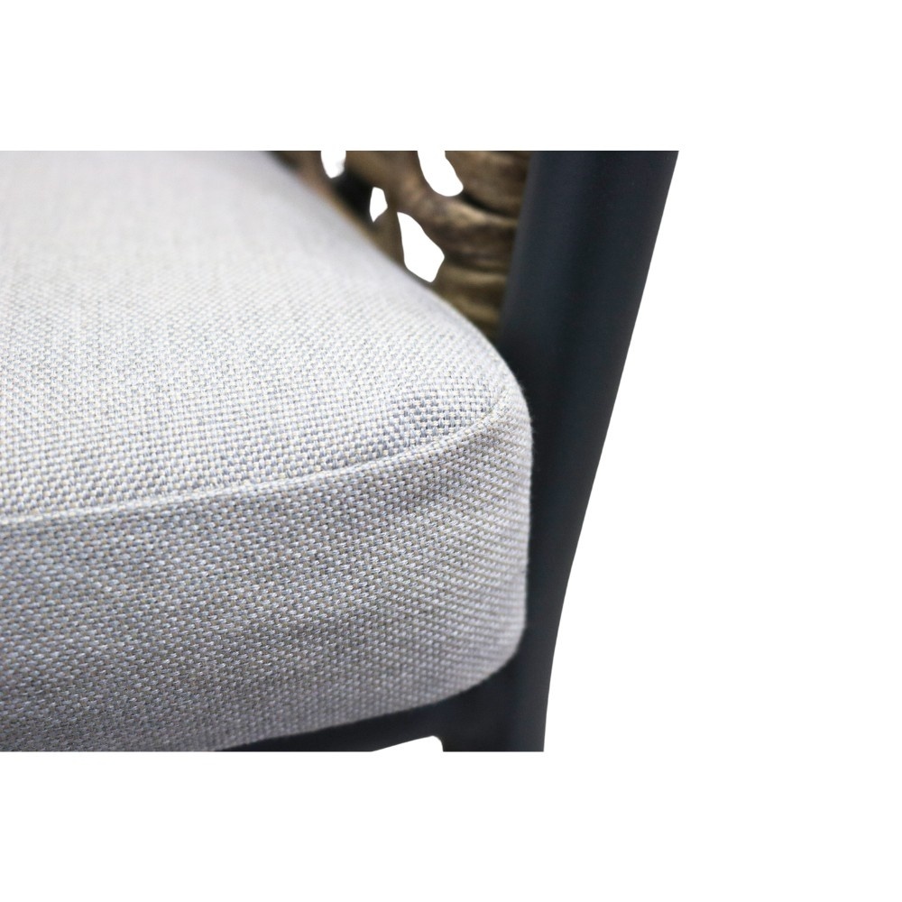 Nancy/Lucca dining tuinset 5-delig | betonlook + wicker | 135cm rond