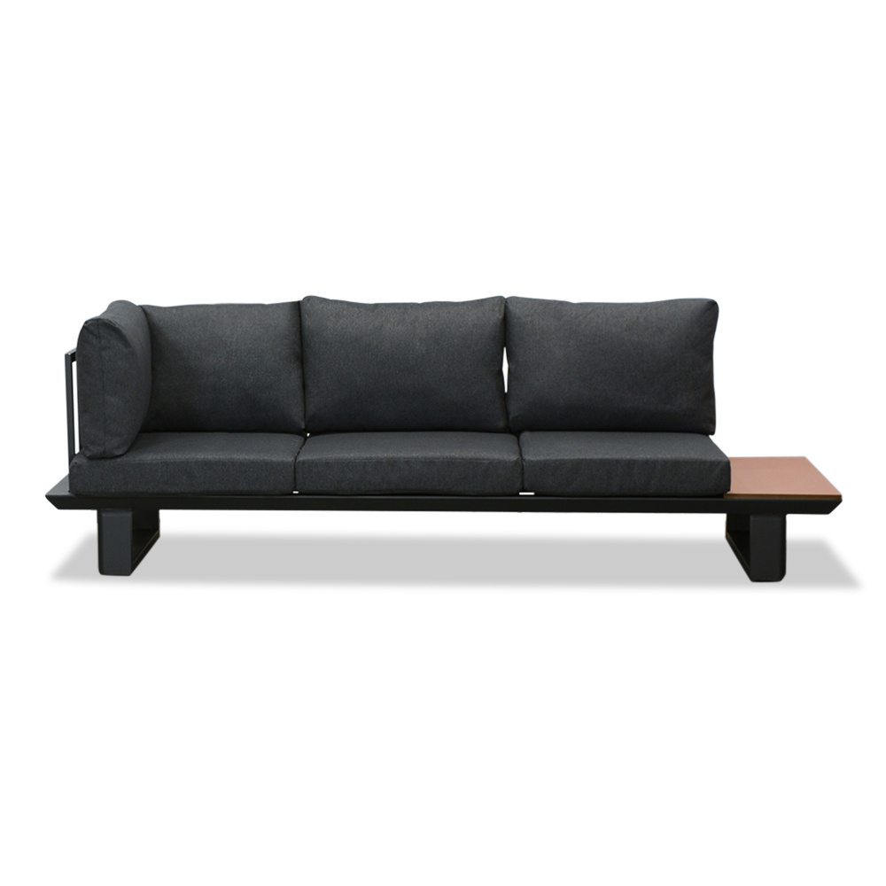 Nevada hoek loungeset 6 personen | aluminium + polywood | antraciet | 3-delig - 305x228cm