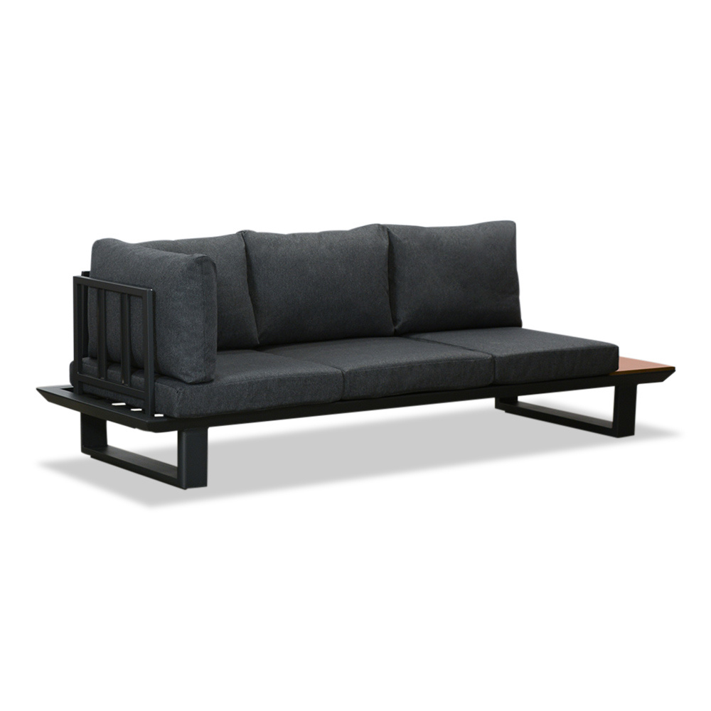Nevada hoek loungeset 6 personen | aluminium + polywood | antraciet | 3-delig - 305x228cm