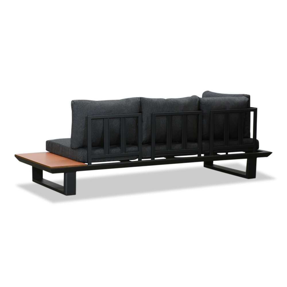 Nevada hoek loungeset 6 personen | aluminium + polywood | antraciet | 3-delig - 305x228cm