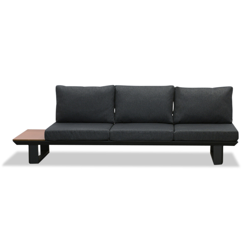 Nevada hoek loungeset 6 personen | aluminium + polywood | antraciet | 3-delig - 305x228cm