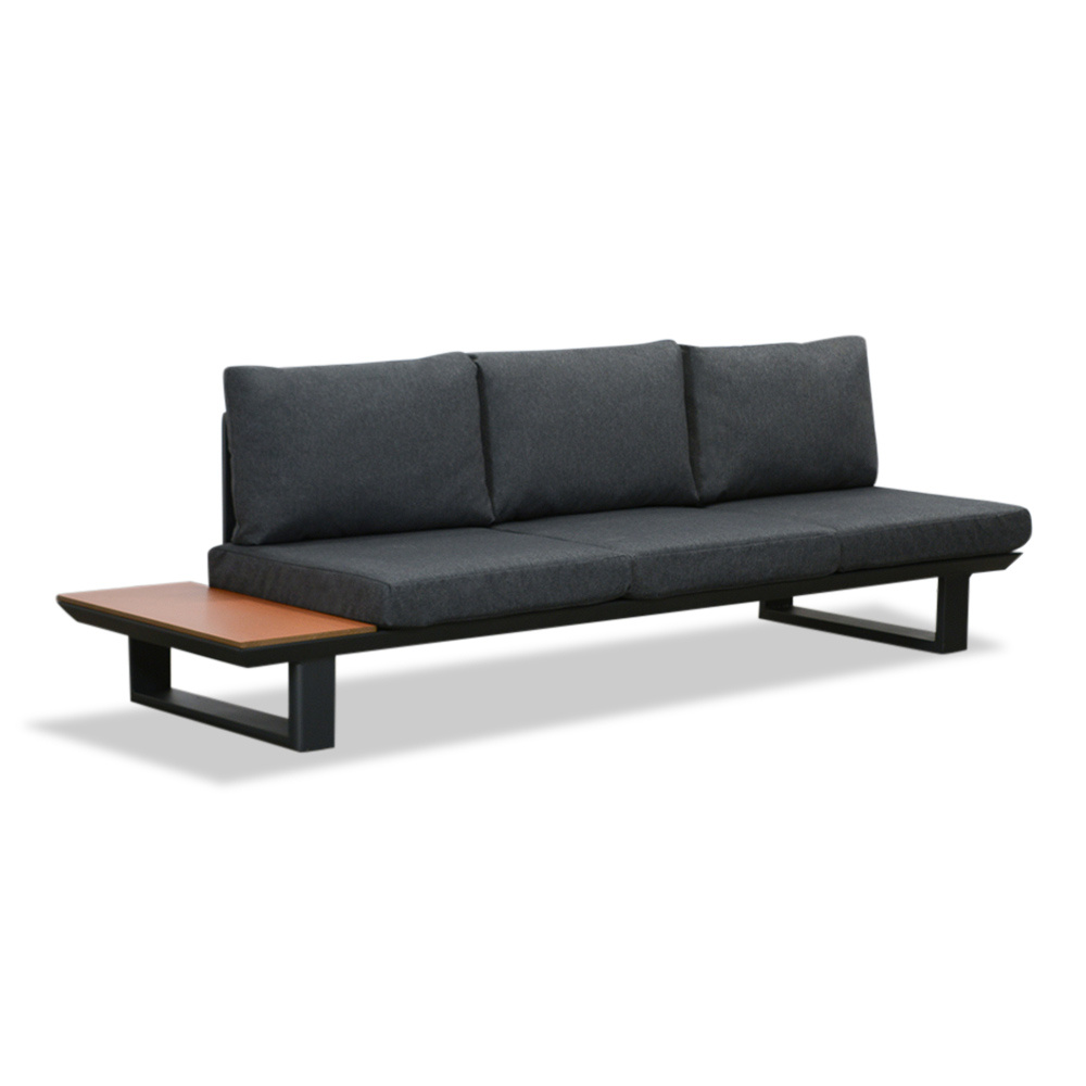 Nevada hoek loungeset 6 personen | aluminium + polywood | antraciet | 3-delig - 305x228cm