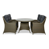 Madrid  Ash Grey dining tuinset | 6 personen | wicker | 200cm ovaal