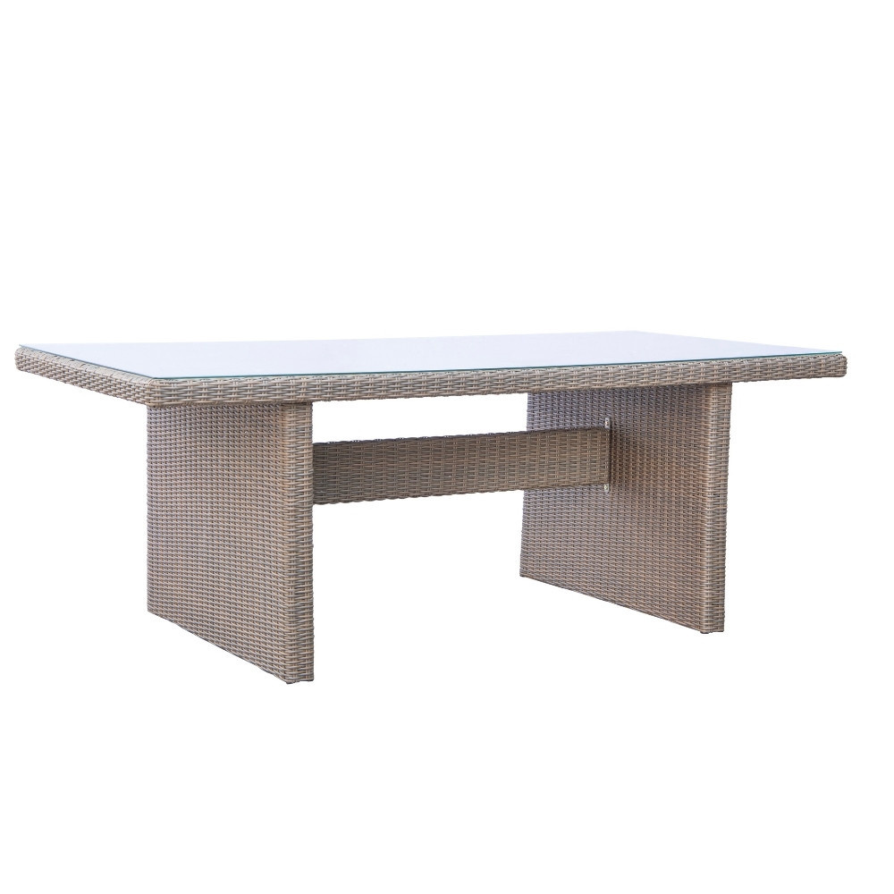 Jones/Kansas dining tuinset | 6 personen | wicker | 200cm