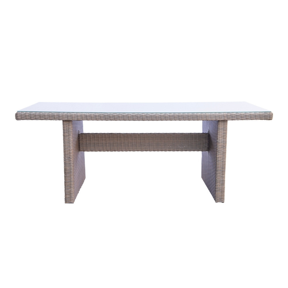 Jones/Kansas dining tuinset | 6 personen | wicker | 200cm