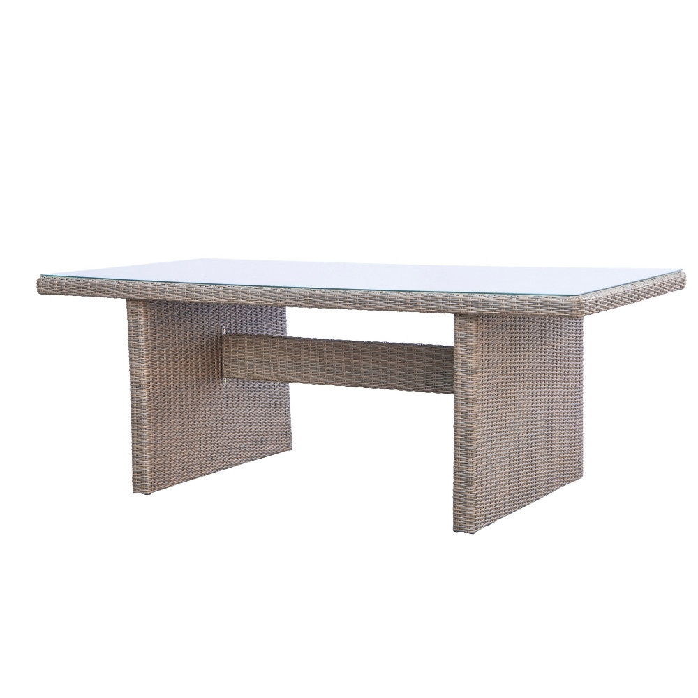 Jones/Kansas dining tuinset | 6 personen | wicker | 200cm