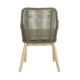 Laredo/Padua olijfgroen dining tuinset | 6 personen | hardhout + touw | 255cm