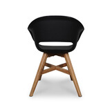 Laredo/Karlstad zwart dining tuinset | 6 personen | hardhout + kunststof | 255cm