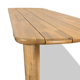 Laredo/Karlstad zwart dining tuinset | 6 personen | hardhout + kunststof | 255cm