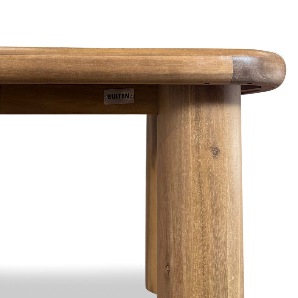 Laredo/Karlstad zwart dining tuinset | 6 personen | hardhout + kunststof | 255cm