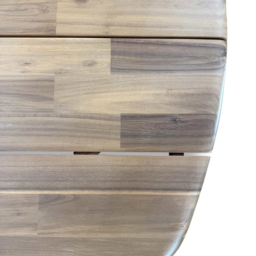 Laredo/Karlstad zwart dining tuinset | 6 personen | hardhout + kunststof | 255cm