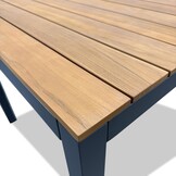 Delta dining tuintafel 6 personen | teakhout + aluminium | Natural Teak | 220cm
